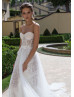 Sweetheart Corset Beaded French Lace Wedding Dress